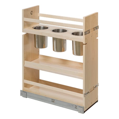 SIGCAN100PF - Canister Organizer - Three Canisters - 10.5 inch Minimum Cabinet Opening Width - Prefinished Maple - Signature Series
