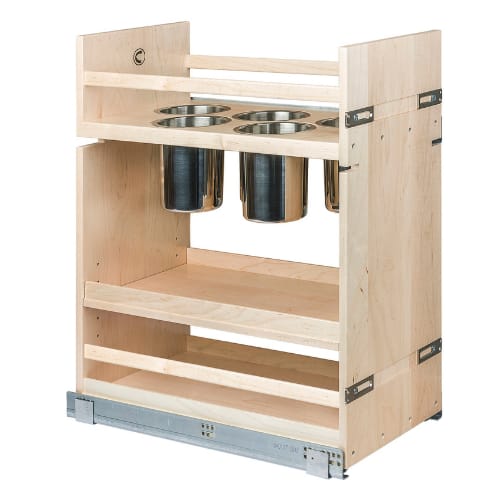 SIGCAN115PF - Canister Organizer - Five Canisters - 12 inch Minimum Cabinet Opening Width - Prefinished Maple - Signature Series