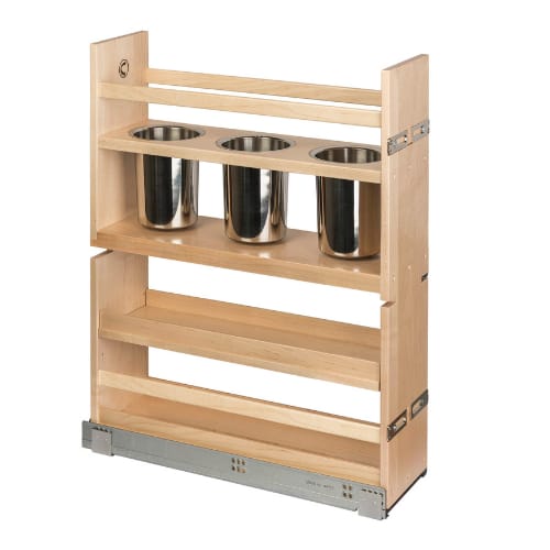 SIGCAN55PF - Canister Organizer - Three Canisters - 6 inch Minimum Cabinet Opening Width - Prefinished Maple - Signature Series