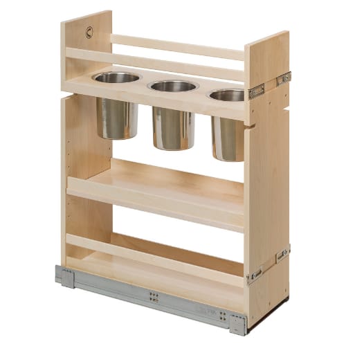 SIGCAN85PF - Canister Organizer - Three Canisters - 9 inch Minimum Cabinet Opening Width - Prefinished Maple - Signature Series
