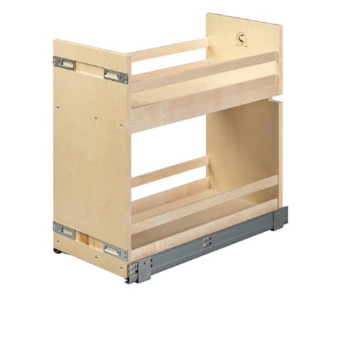 SIGSHB100PF - Short Height Base Organizer - 10.5 inch Minimum Cabinet Opening Width - Prefinished Maple - Signature Series