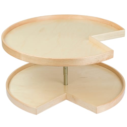SIGSHO28DSPF - Lazy Susan - 28 inch - D Shape - 2 Shelf Set without Hardware - Signature Series