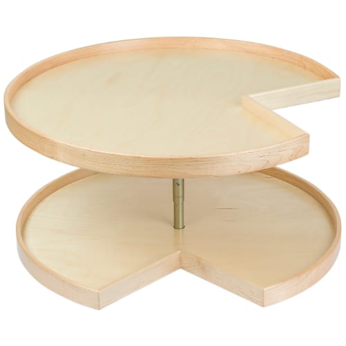 OVA28PCPF - Lazy Susan - 28 inch - Pie Cut - 2 Shelf Set with Hardware - Spin Thru - Ovation Series