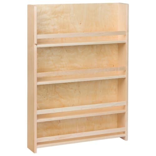 SRTRIM18PF - Spice Rack - Trimmable - Door Mount - Prefinished Maple - 18 inch x 3.25 inch x 25.5 inch