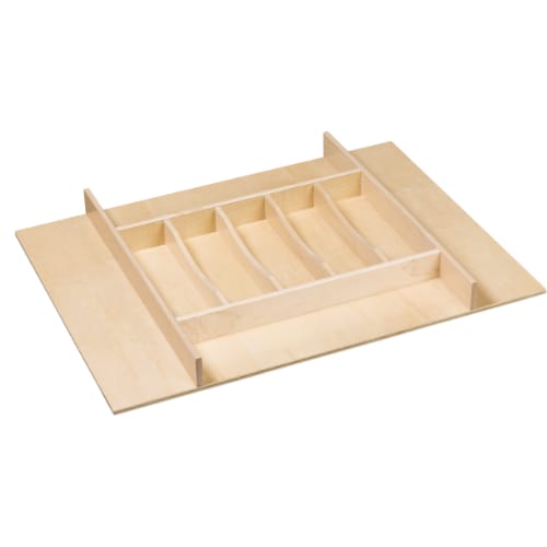 TTKF26PF - Silverware Tray Insert - 26.75 inch x 2 5/16 inch x 19.75 inch - Prefinished Maple