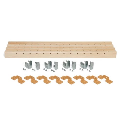 SIGXB550N - X-Bracket Kit - 20 Brackets with Screws - Four 1.25 inch x 58 5/8 inch Maple Pilasters - 8 Support Clips
