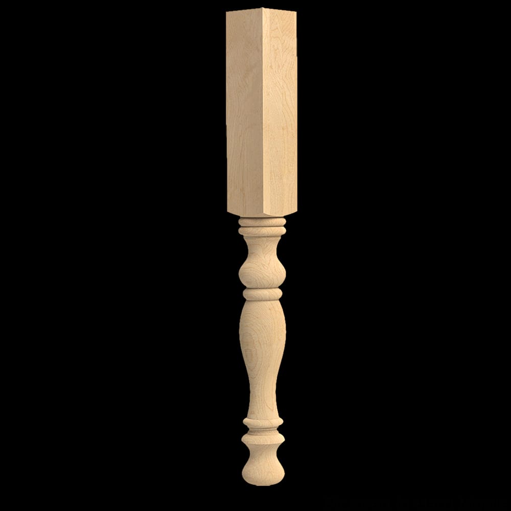 01000210AL1 - Designs of Distinction - English Country - Island Column with Foot - 35.25 Inch - Alder