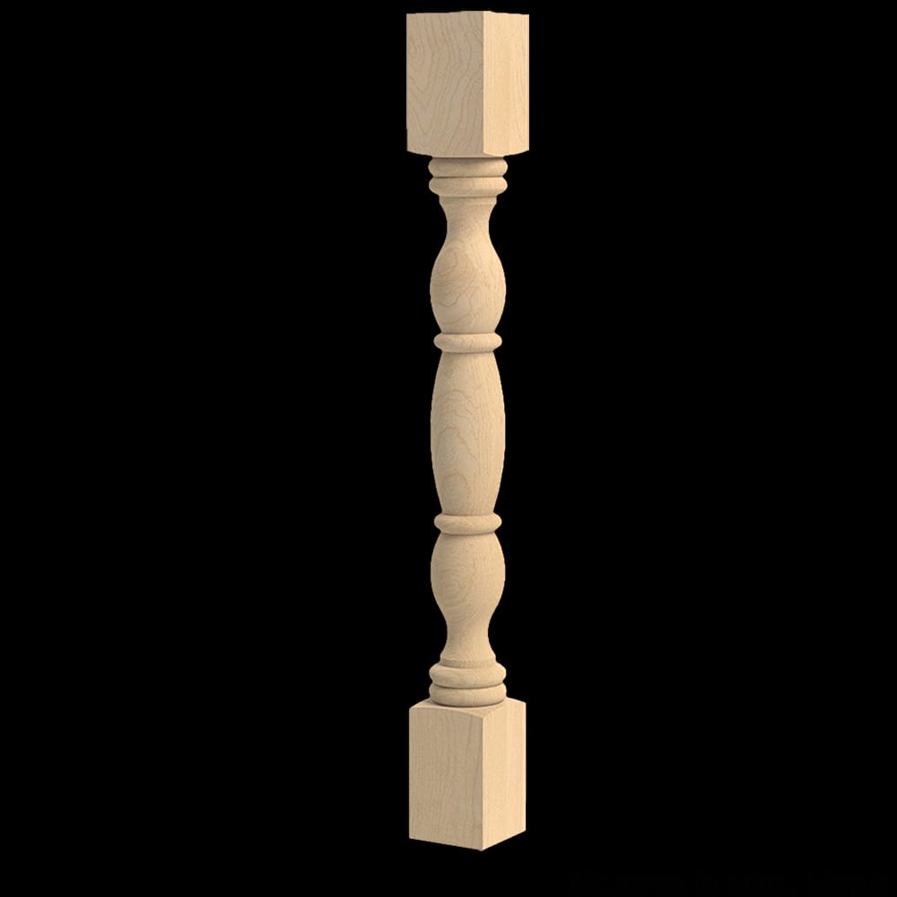 01030210CH1 - Designs of Distinction - English Country - Double Square - Island Column - 35.25 Inch - Cherry
