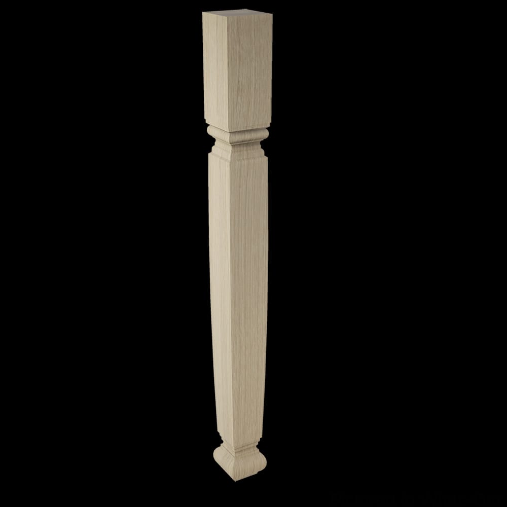 01040127WK1 - Designs of Distinction - English Estate - Small Diameter Square - Table Leg - 29.25 Inch - White Oak