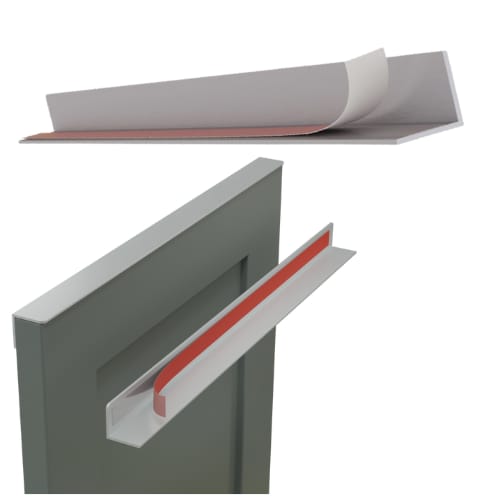 010451BA1-2175 - 7/8 inch Designer DripEdge - 21.75 inch long - Brushed Aluminum - Designs of Distinction