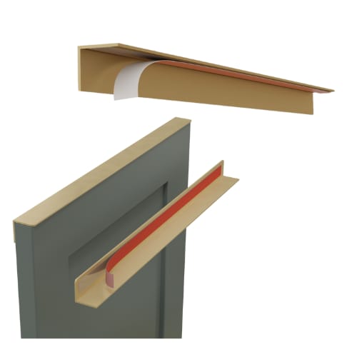 010451SB1-2081 - 7/8 inch Designer DripEdge - 20.8125 inch long - Satin Brass - Designs of Distinction