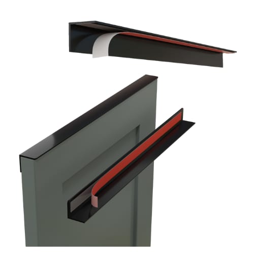 010451WR1-2175 - 7/8 inch Designer DripEdge - 21.75 inch long - Flat Black - Designs of Distinction