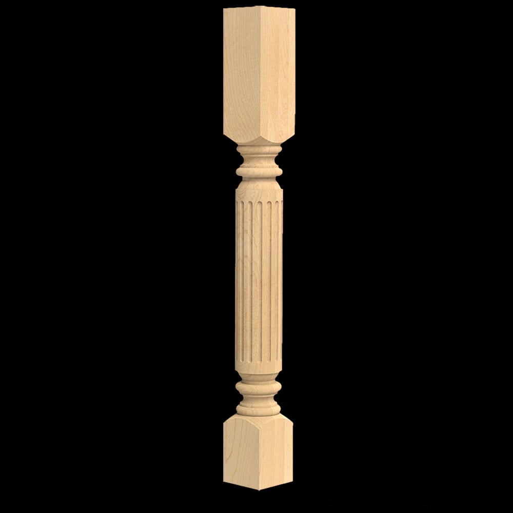 01080240AL1 - Designs of Distinction - Fluted Roman Classic Island Column - Alder