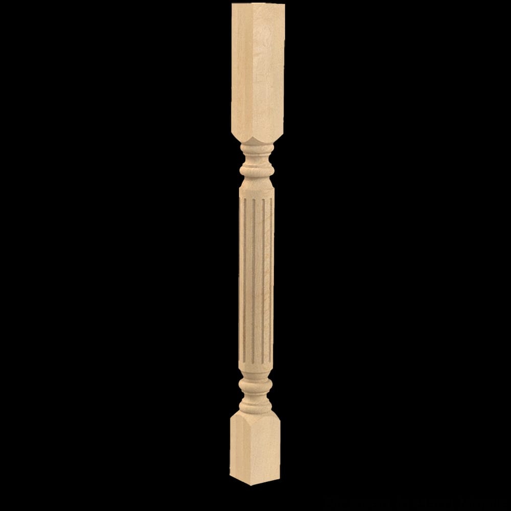 01082740AL1 - Designs of Distinction - Small Diameter Fluted Roman Classic Island Column - Alder