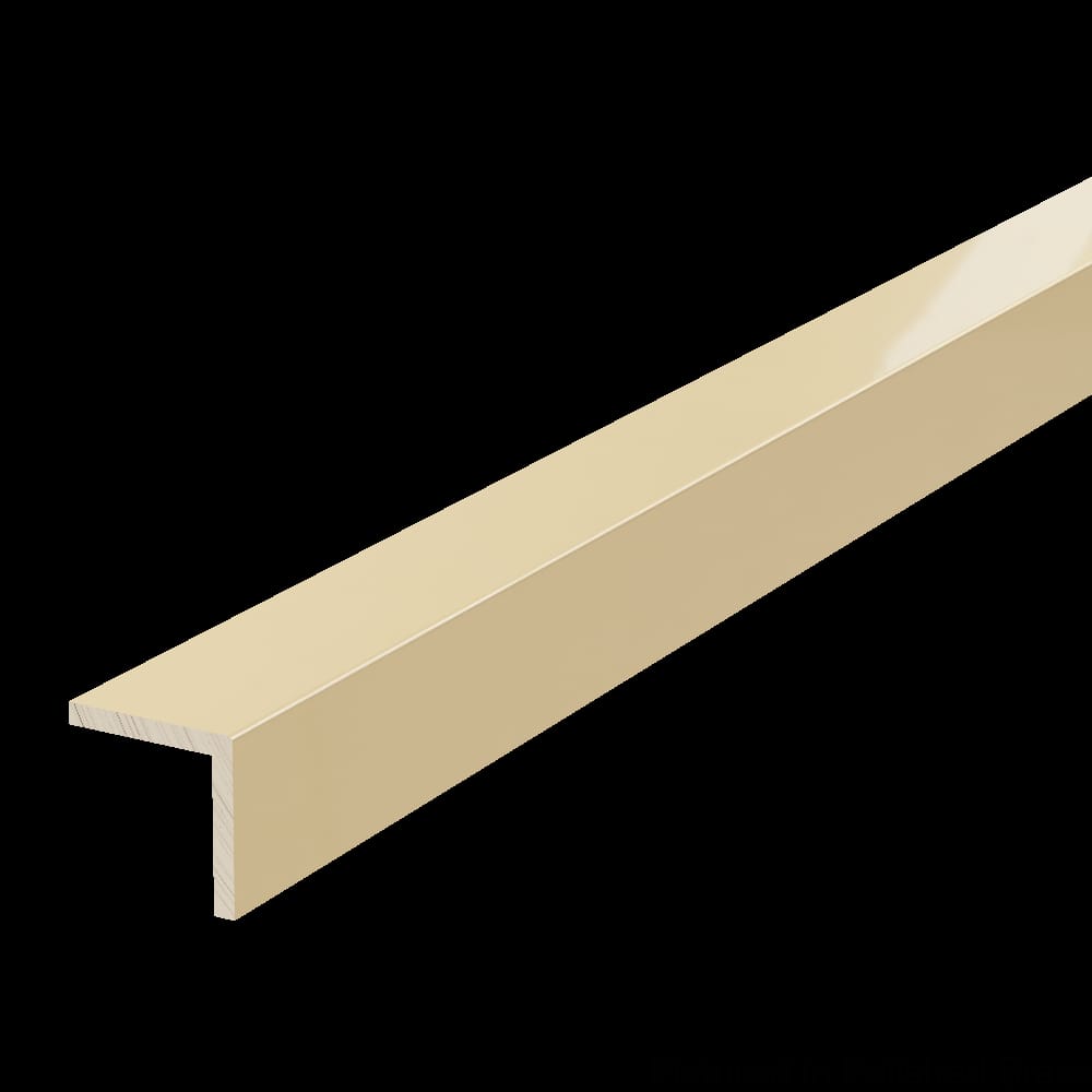01110030PB1 - Designs of Distinction - .5 inch Aluminum L-Channel - Polished Brass