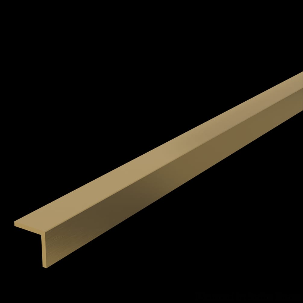 01110030SB1 - Designs of Distinction - .5 inch Aluminum L-Channel - Satin Brass