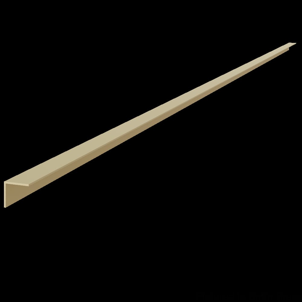 01110451SB1 - Designs of Distinction - 7/8 inch Aluminum L-Channel - 72 inch long - Satin Brass