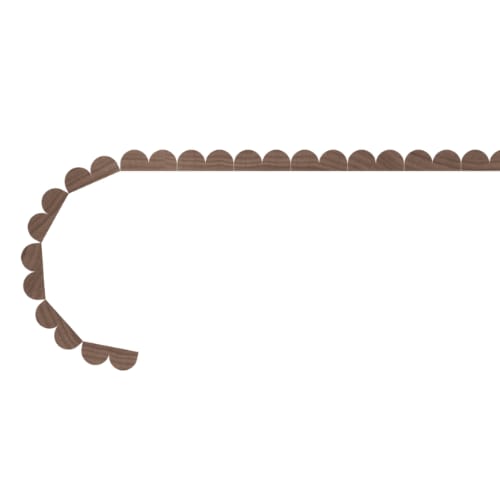 011248105WL1 - Designs of Distinction - 1/2 inch Flexible Tambour - .375 inch tall - 12 inch W x 48 inch long - Walnut