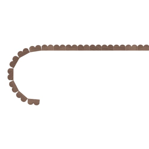 011248107WK1 - Designs of Distinction - 3/8 inch Bead Flexible Tambour - .375 inch tall - 12 inch wide x 48 inch long - White Oak