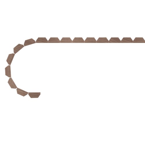 011248202WK1 - Designs of Distinction - 3/4 inch Bevel Flexible Tambour - .75 inch tall - 12 inch wide x 48 inch long - White Oak