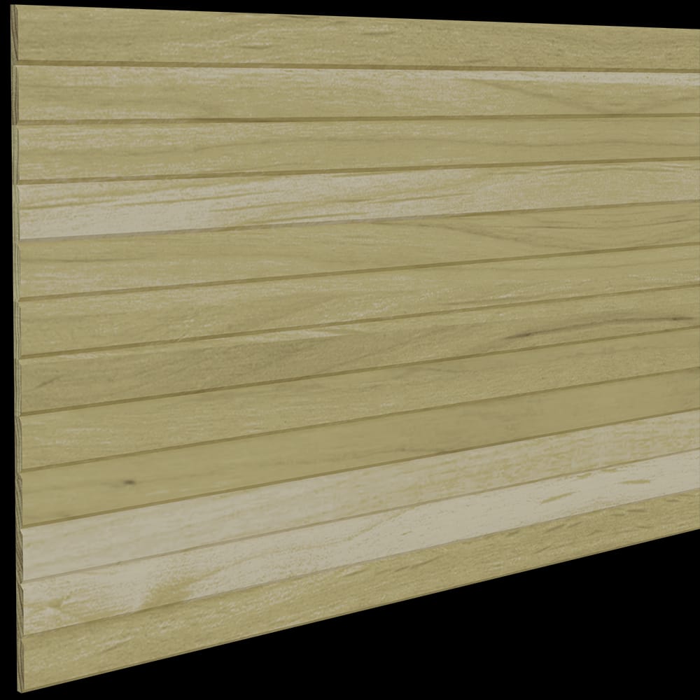 011248203PT1 - Designs of Distinction - 1 inch Bevel Flexible Tambour - .313 inch tall - 12 inch wide x 48 inch long - Paint Grade