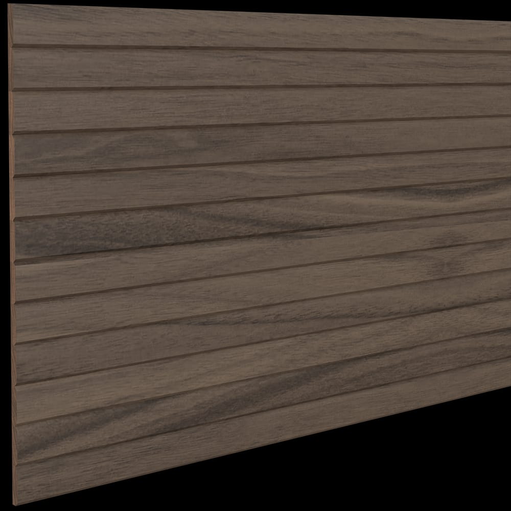 011248203WL1 - Designs of Distinction - 1 inch Bevel Flexible Tambour - .313 inch tall - 12 inch wide x 48 inch long - Walnut