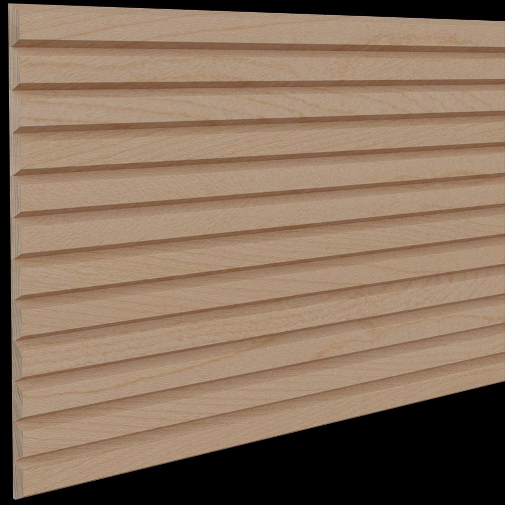 011248204HM1 - Designs of Distinction - 1 inch Bevel Flexible Tambour - .5 inch tall - 12 inch wide x 48 inch long - Hard Maple