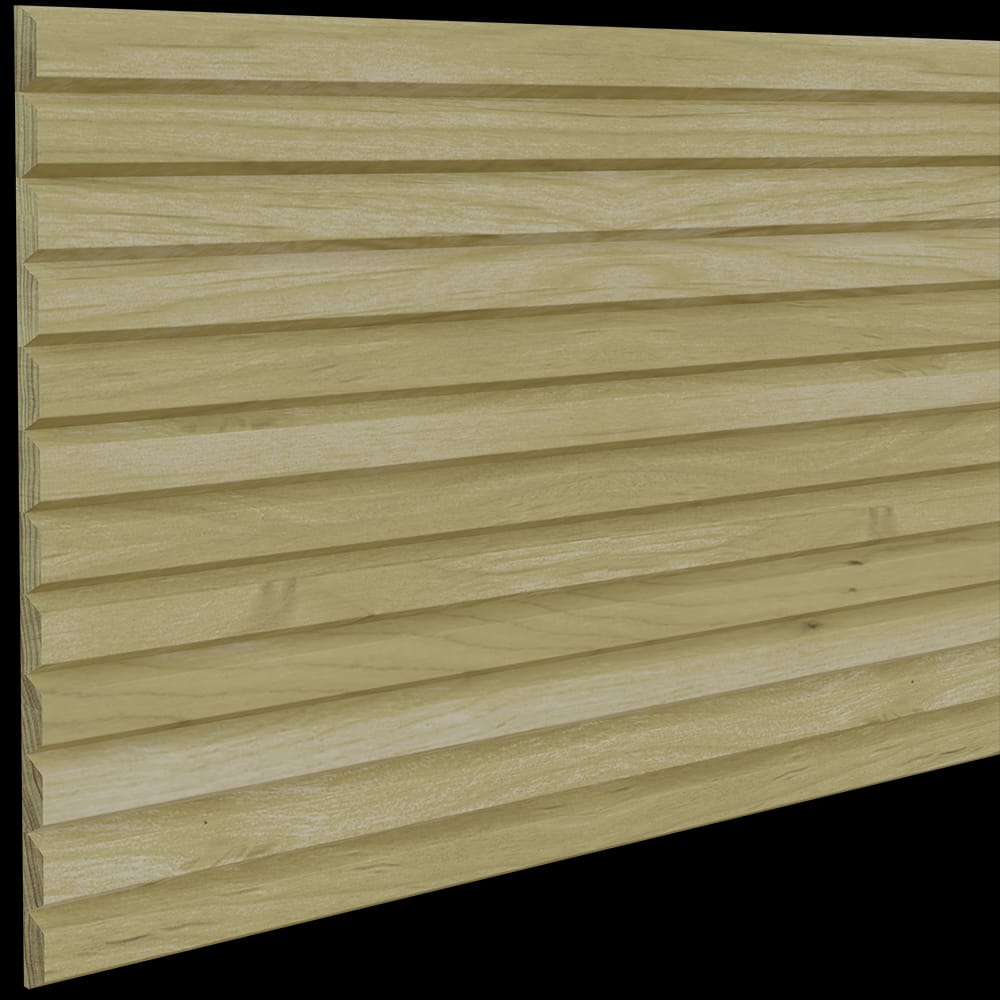 011248204PT1 - Designs of Distinction - 1 inch Bevel Flexible Tambour - .5 inch tall - 12 inch wide x 48 inch long - Paint Grade