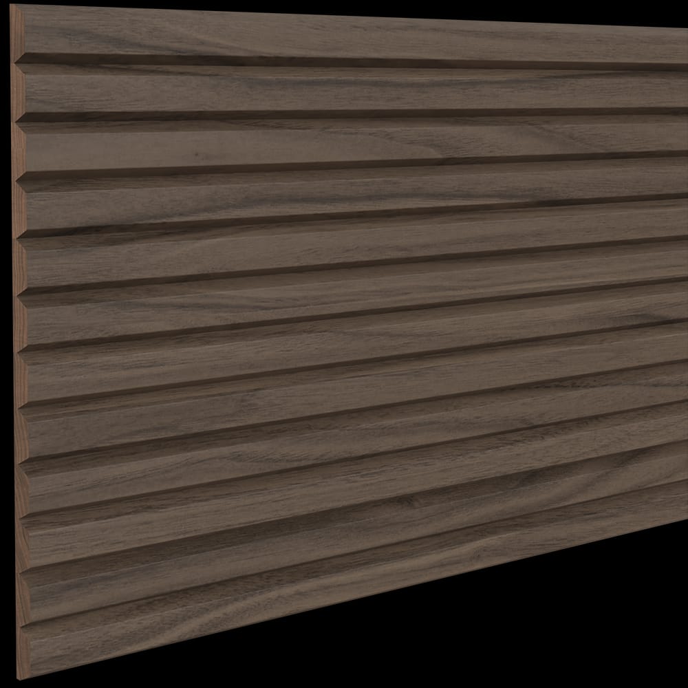 011248204WL1 - Designs of Distinction - 1 inch Bevel Flexible Tambour - .5 inch tall - 12 inch wide x 48 inch long - Walnut