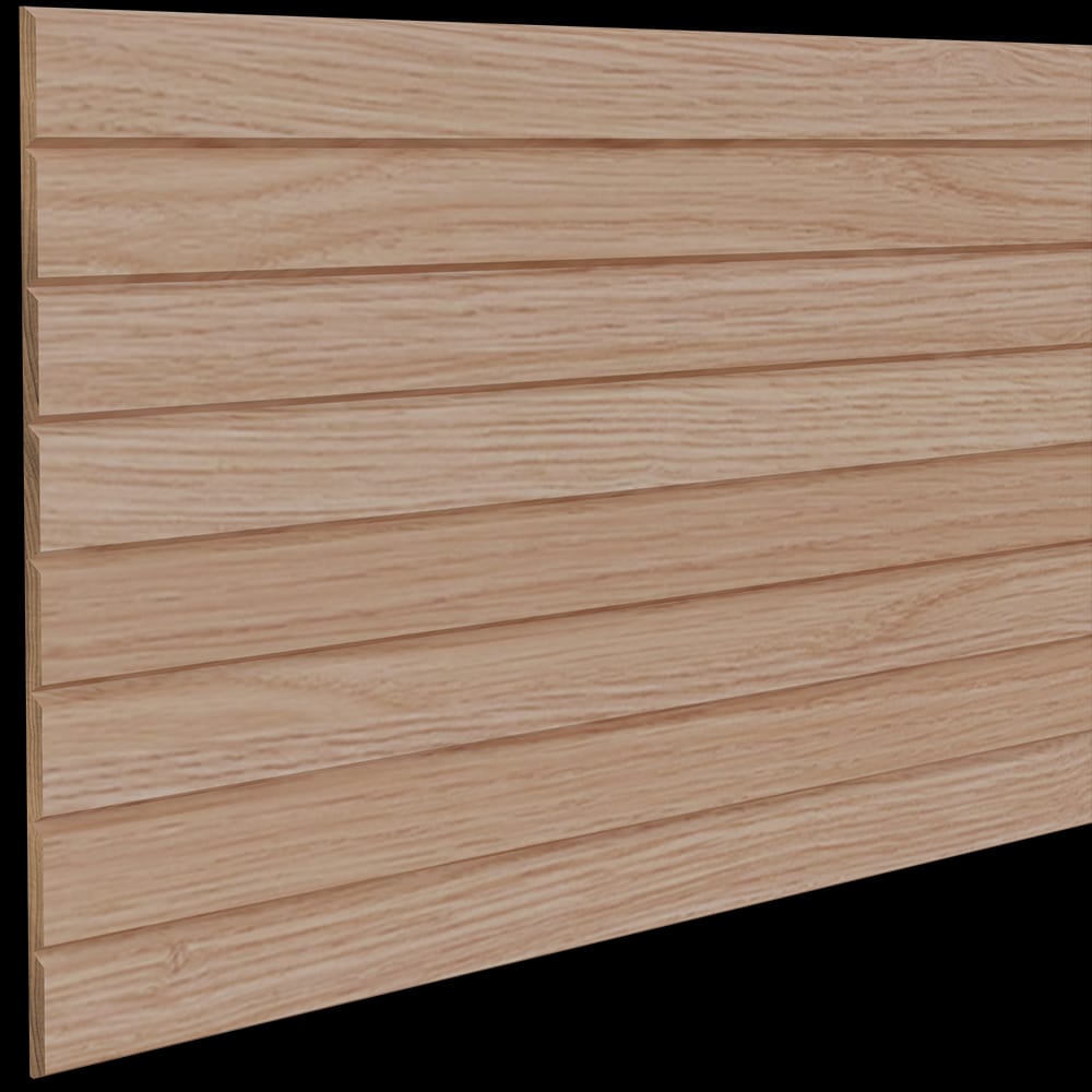 011248206AK1 - Designs of Distinction - 1.5 inch Bevel Flexible Tambour - .344 inch tall - 12 inch wide x 48 inch long - Red Oak