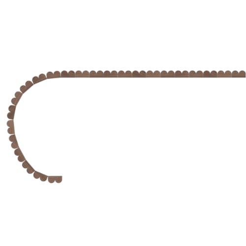 011296100WL1 - Designs of Distinction - 1/4 inch Bead Flexible Tambour - .25 inch tall - 12 inch wide x 96 inch long - Walnut