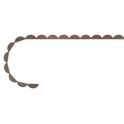 011296101HM1 - Designs of Distinction - 3/4 inch Bead Flexible Tambour - .313 inch tall - 12 inch wide x 96 inch long - Hard Maple #101