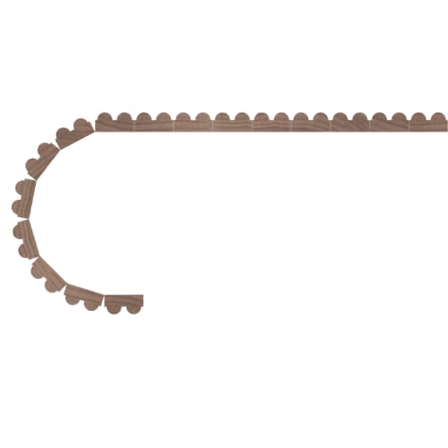 011296102WL1 - Designs of Distinction - .29 inch Bead Flexible Tambour - .375 inch tall - 12 inch wide x 96 inch long - Walnut