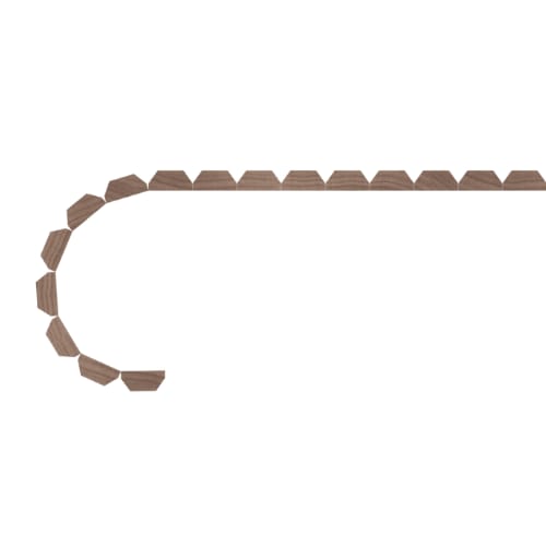 011296202HM1 - Designs of Distinction - 3/4 inch Bevel Flexible Tambour - .75 inch tall - 12 inch wide x 96 inch long - Hard Maple