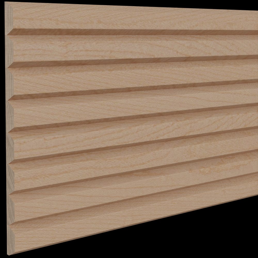 011296207HM1 - Designs of Distinction - 1.5 inch Bevel Flexible Tambour - .75 inch tall - 12 inch wide x 96 inch long - Hard Maple