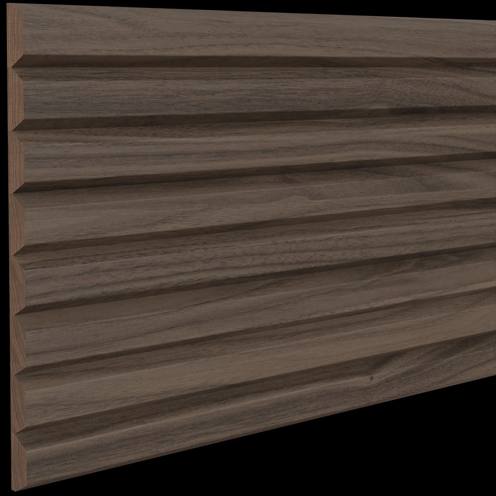 011296207WL1 - Designs of Distinction - 1.5 inch Bevel Flexible Tambour - .75 inch tall - 12 inch wide x 96 inch long - Walnut
