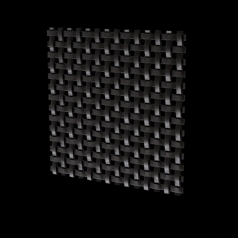 011848RE25WR1 - Designs of Distinction - .1875 inch Flat Square Decorative Grille - Flat Black - 18 inch wide x 48 inch long Sheet