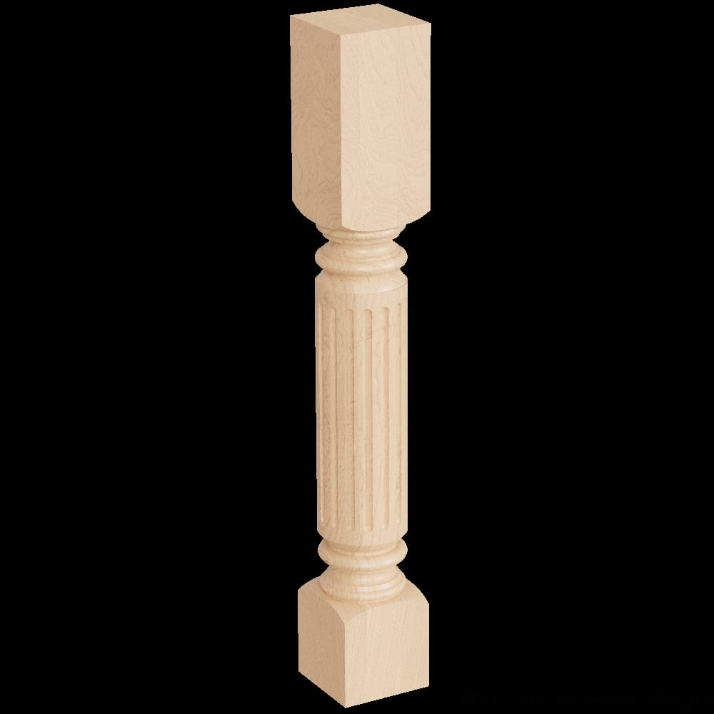01230240AK1 - Designs of Distinction - Large Diameter Fluted Roman Classic Island Column - Red Oak