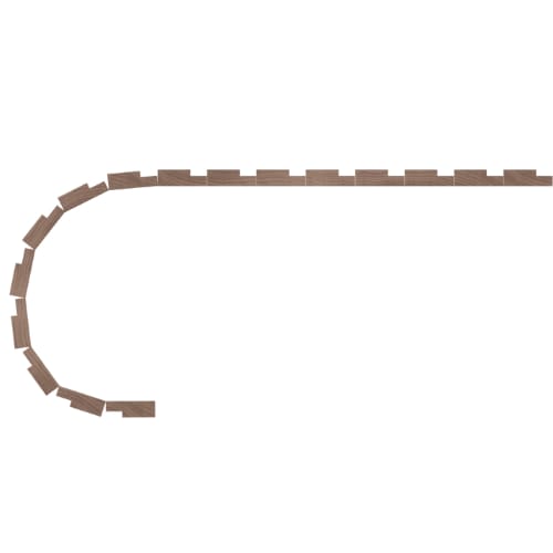 012448304PT1 - Designs of Distinction - 1/2 inch Square Flexible Tambour - .25 inch tall - 24 inch wide x 48 inch long - Paint Grade