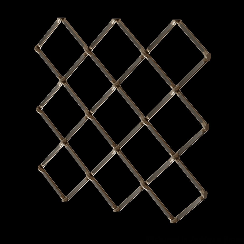 0136481214FAB1 - Designs of Distinction - .5 inch Round Single Diamond Decorative Grille - Antique Brass - 36 inch wide x 48 inch long Sheet