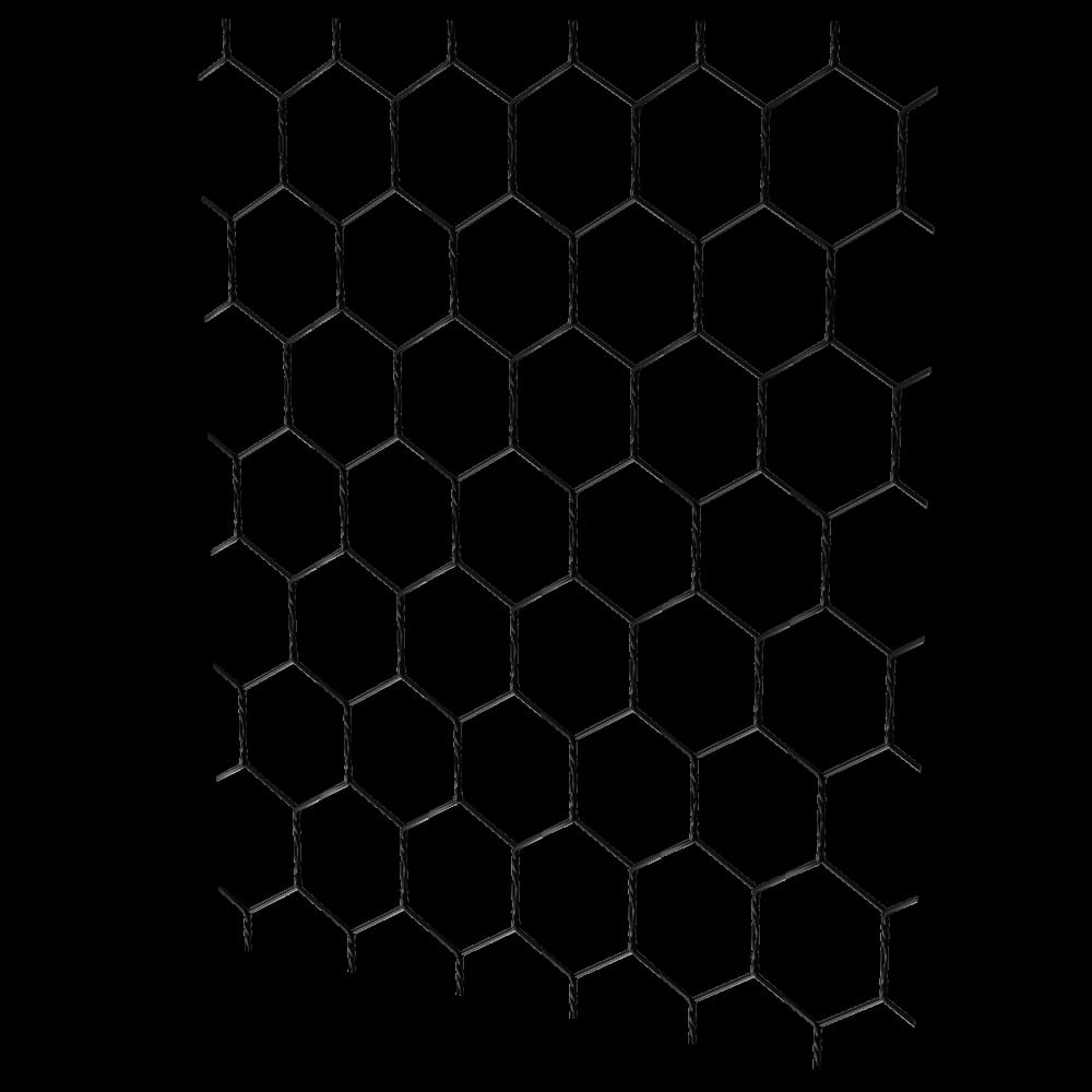 0136481220TWR1 - Designs of Distinction - .5 inch Chicken Wire Decorative Grille - Flat Black - 36 inch wide x 48 inch long Sheet