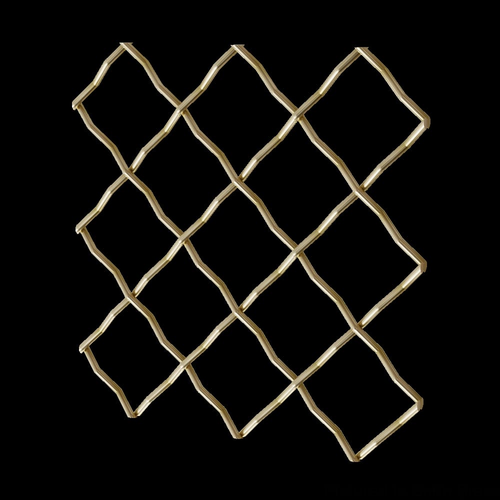 013648315CSB1 - Designs of Distinction - .75 inch Pressed Single Diamond Decorative Grille - Satin Brass - 36 inch wide x 48 inch long Sheet