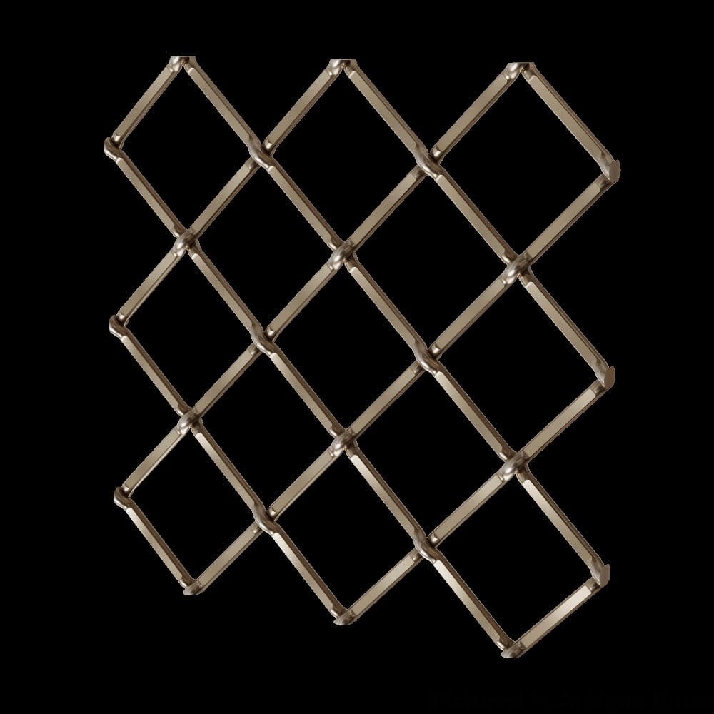 013648332PAB1 - Designs of Distinction - .75 inch Multi-Crimp Single Diamond Decorative Grille - Antique Brass - 36 inch wide x 48 inch long Sheet