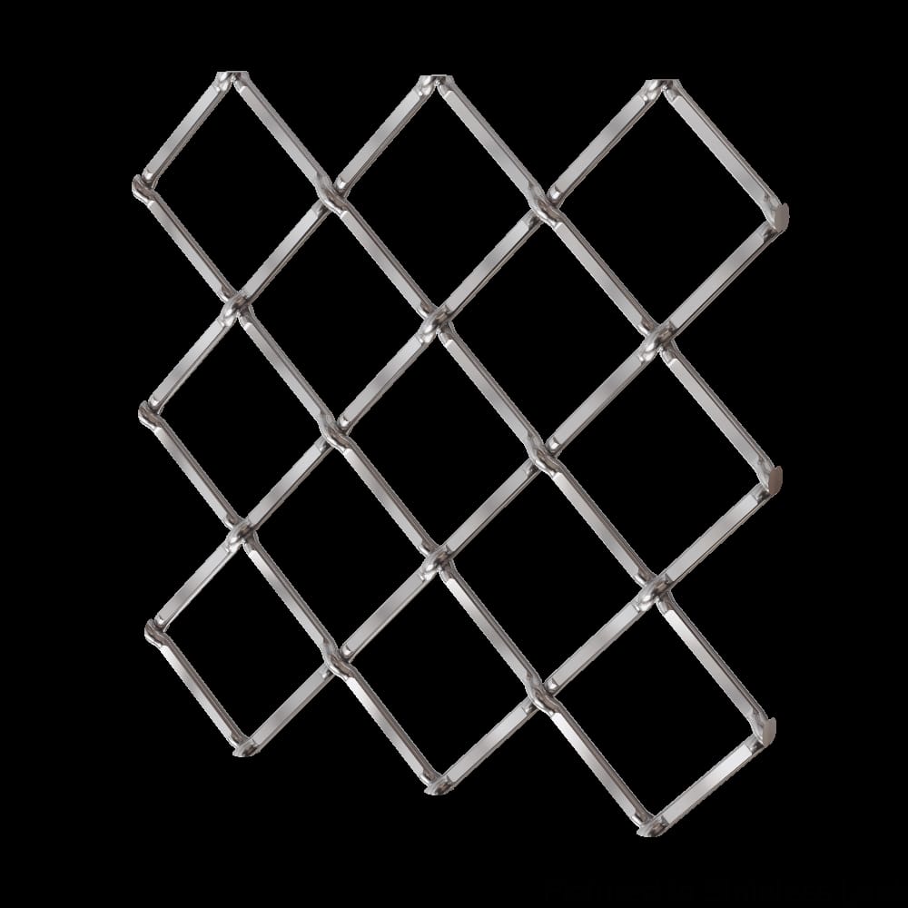013648332PSS1 - Designs of Distinction - .75 inch Multi-Crimp Single Diamond Decorative Grille - Stainless Look - 36 inch wide x 48 inch long Sheet