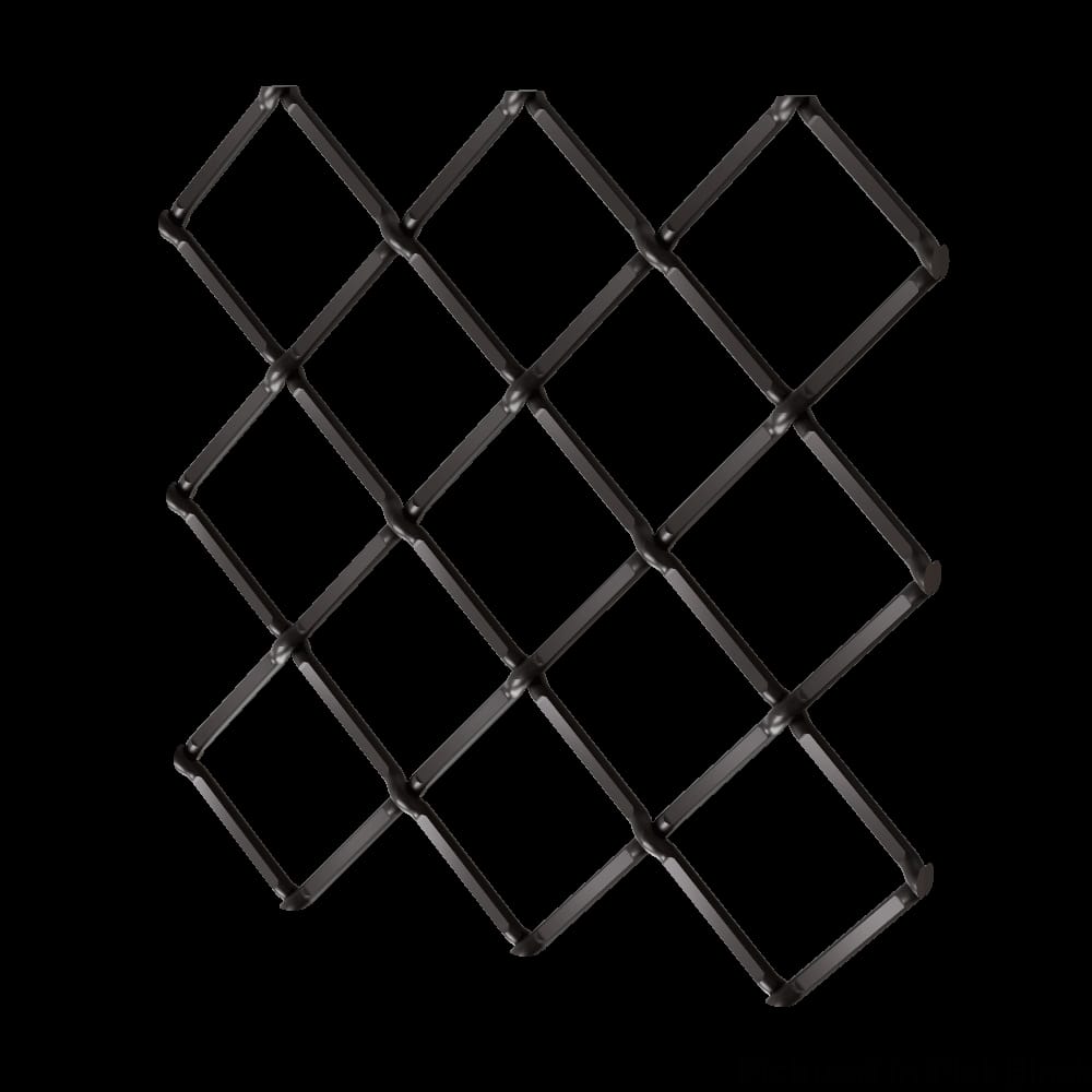 013648332PWR1 - Designs of Distinction - .75 inch Multi-Crimp Single Diamond Decorative Grille - Flat Black - 36 inch wide x 48 inch long Sheet
