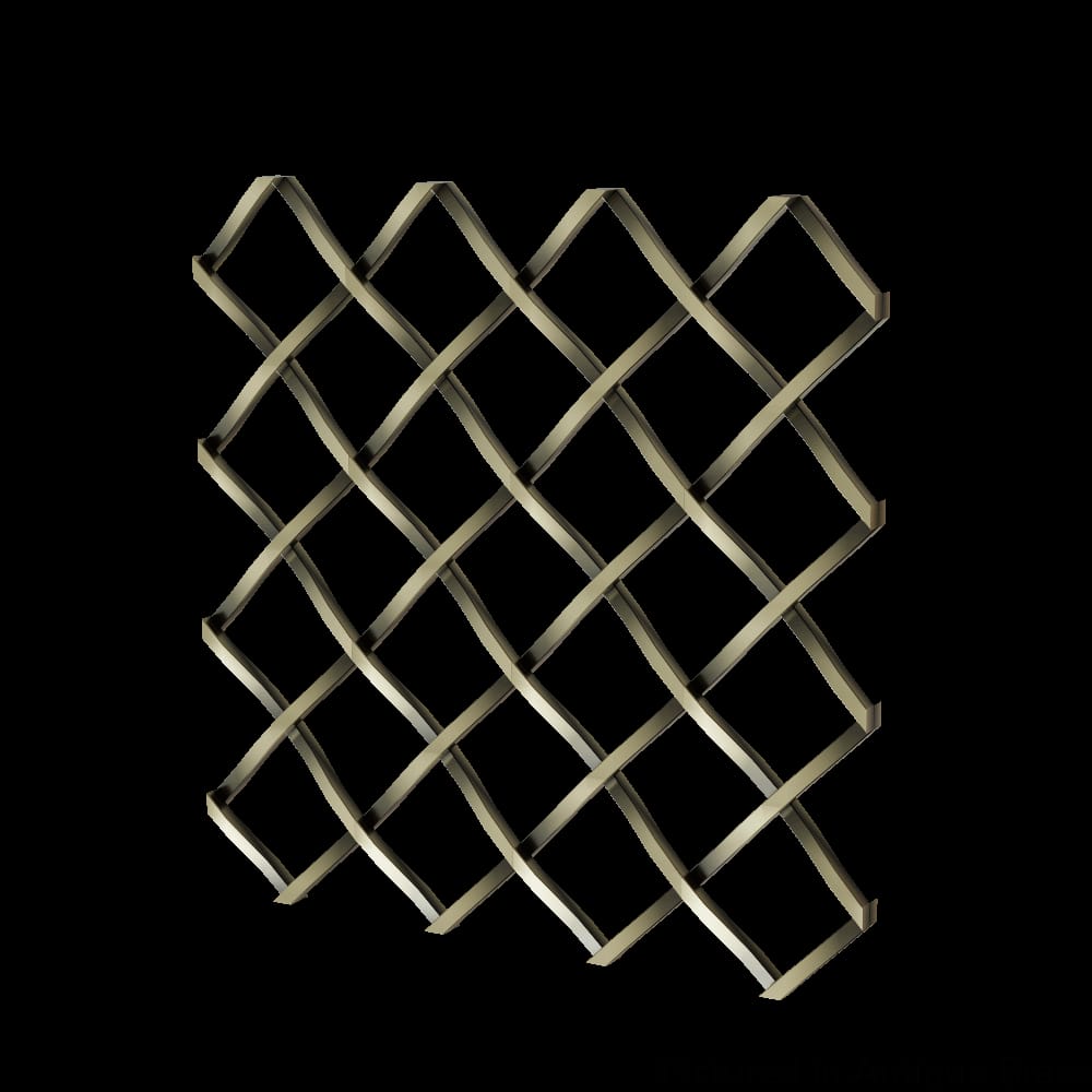 013648CG10AB1 - Designs of Distinction - .5 inch Straight Flat Diamond Decorative Grille - Antique Brass - 36 inch wide x 48 inch long Sheet