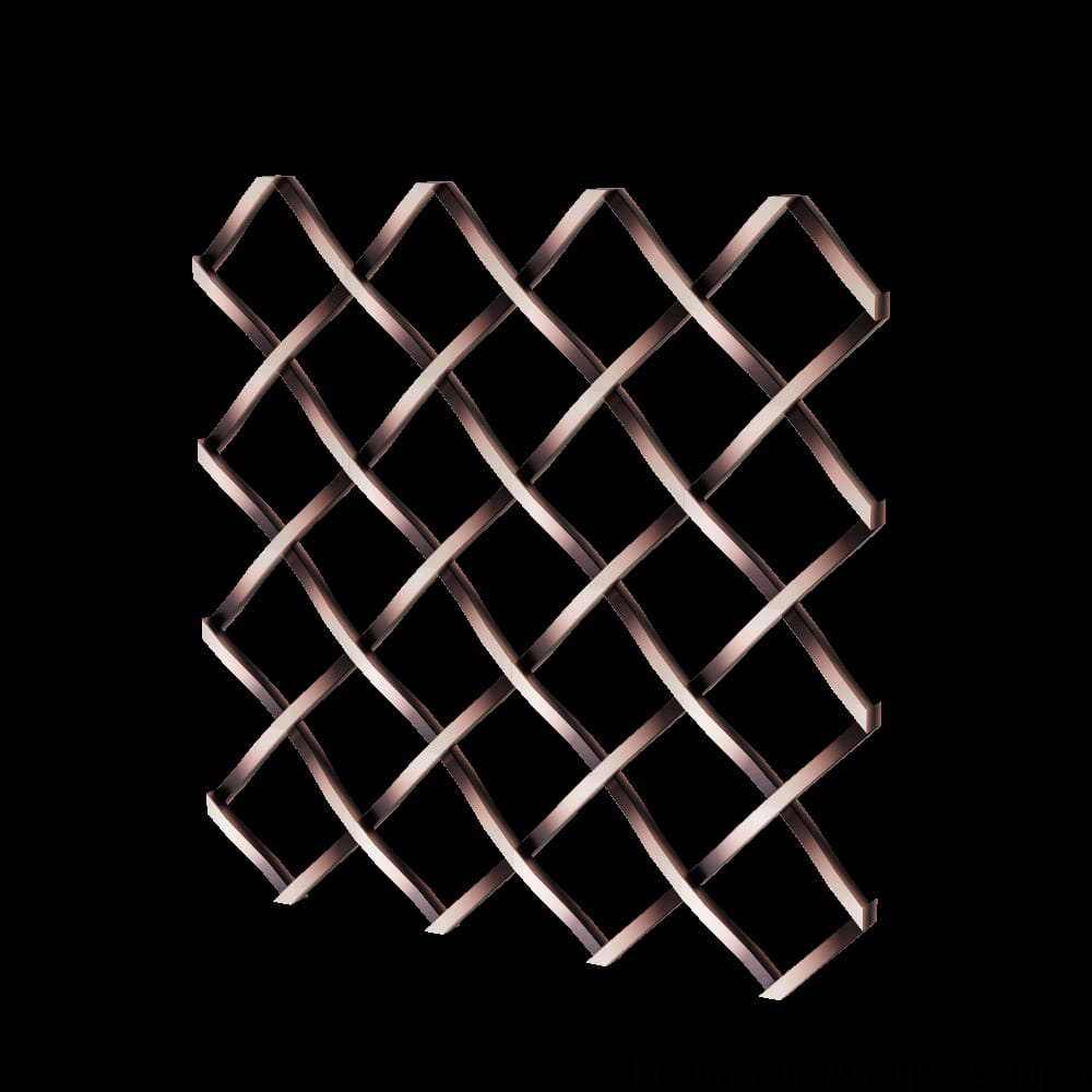 013648CG10AC1 - Designs of Distinction - .5 inch Straight Flat Diamond Decorative Grille - Antique Copper - 36 inch wide x 48 inch long Sheet