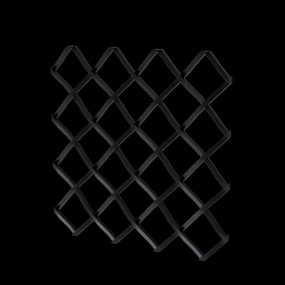 013648CG10WR1 - Designs of Distinction - .5 inch Straight Flat Diamond Decorative Grille - Flat Black - 36 inch wide x 48 inch long Sheet