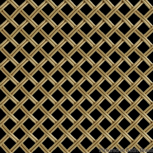 013648DK08SB1 - Designs of Distinction - .375 inch Flat Fluted Decorative Grille - Satin Brass - 36 inch wide x 48 inch long Sheet