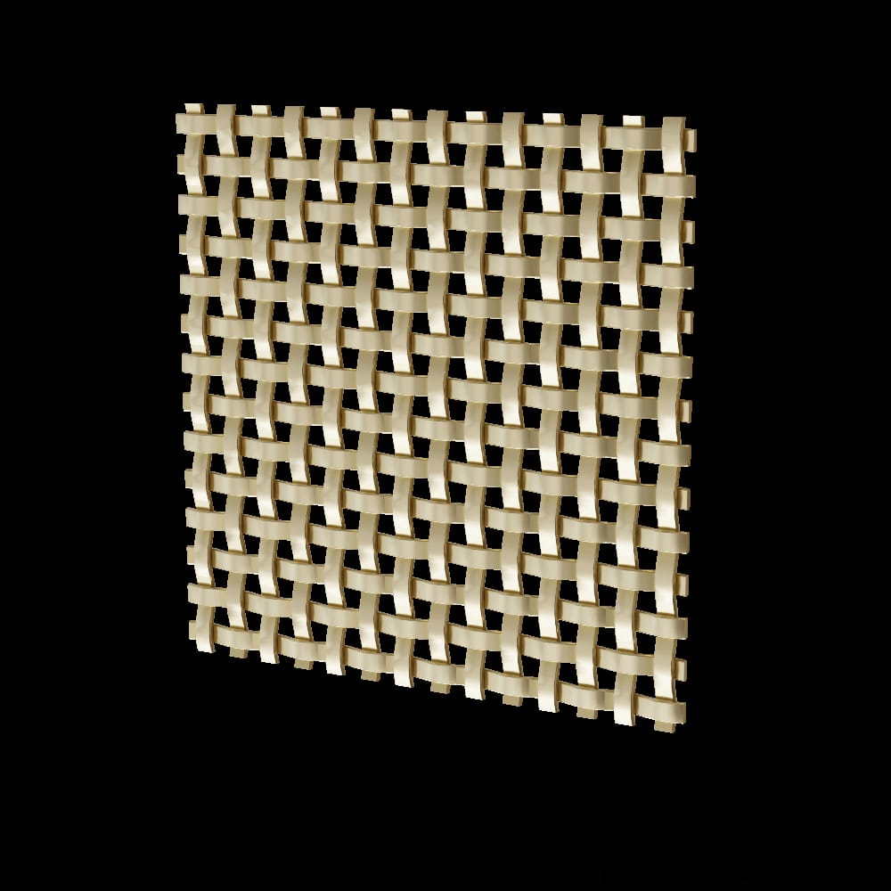 013648RE25SB1 - Designs of Distinction - .1875 inch Flat Square Decorative Grille - Satin Brass - 36 inch wide x 48 inch long Sheet